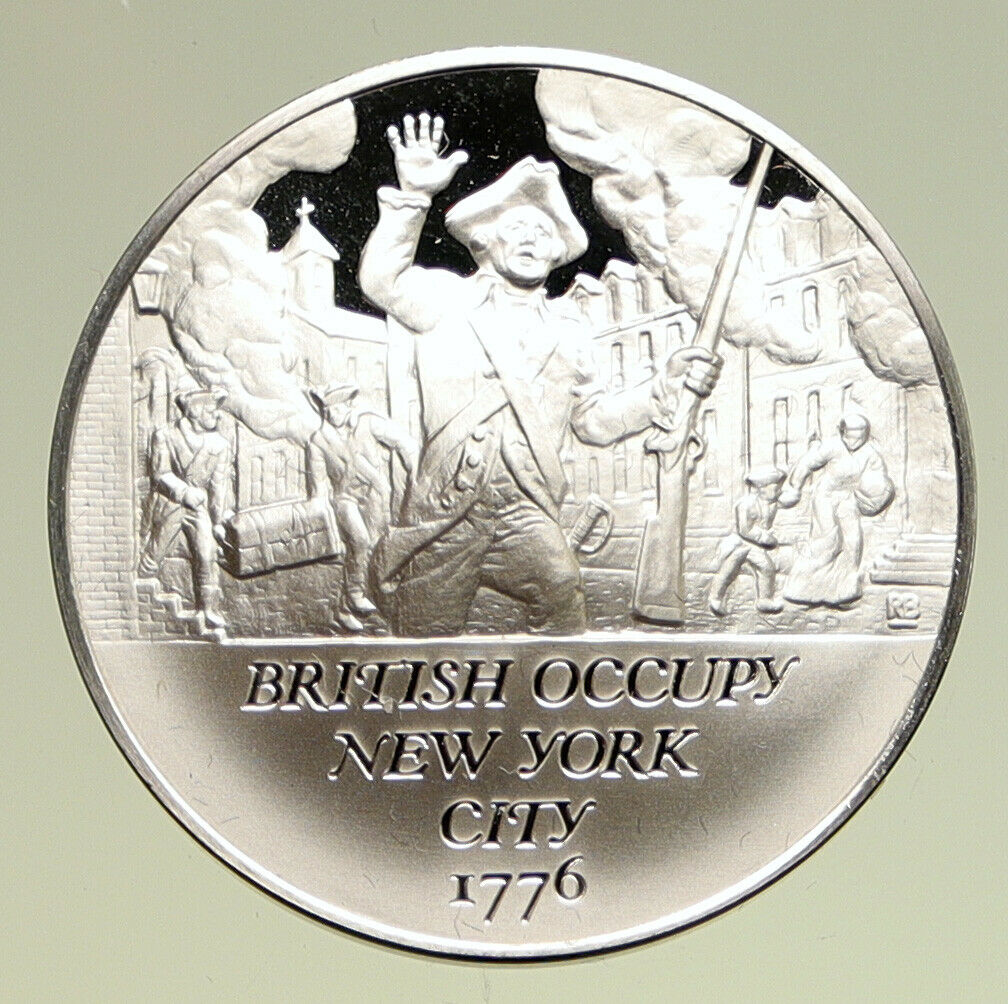 1970 United States REVOLUTION NEW YORK CITY OCCUPATION Proof Silver Medal i94897