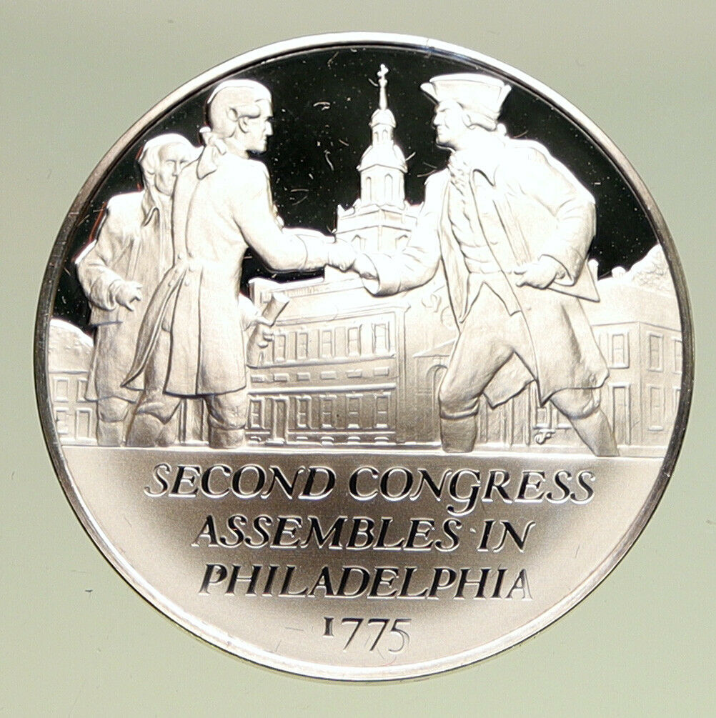 1970 United States REVOLUTION History SECOND CONGRESS Proof Silver Medal i94902