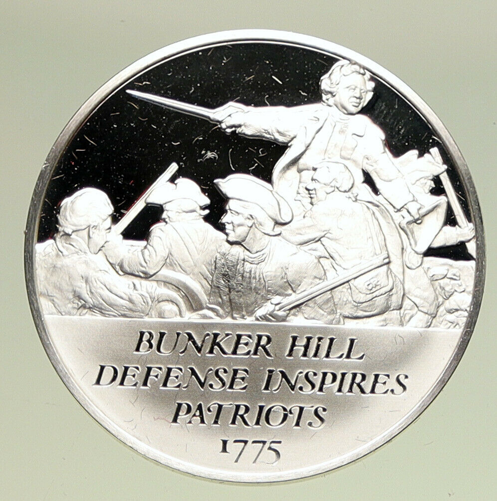 1970 United States REVOLUTION History BUNKER HILL 1775 Proof Silver Medal i94900