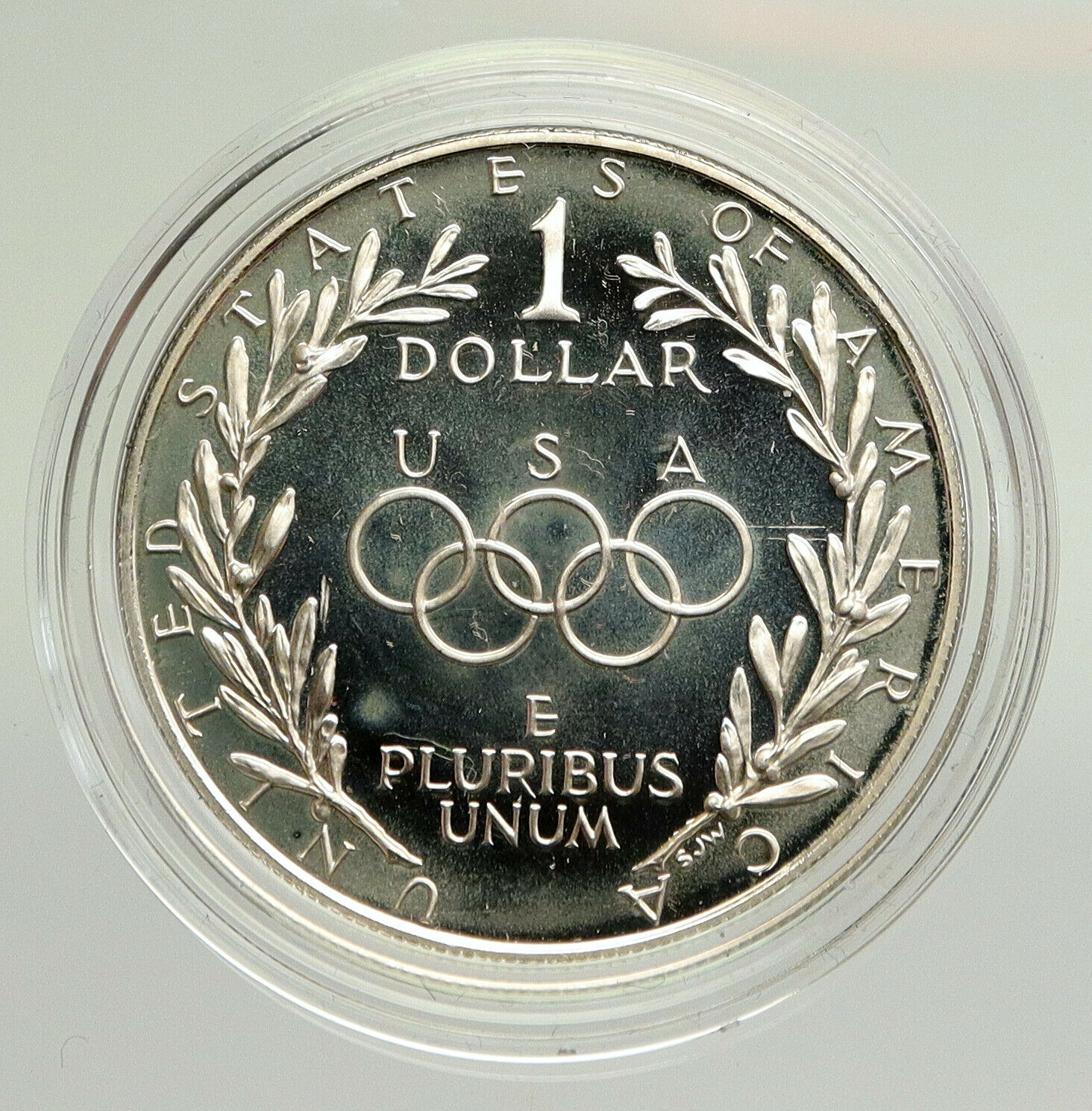 1988 S UNITED STATES US Olympics Seoul Korea OLD Proof SILVER Dollar Coin i94808