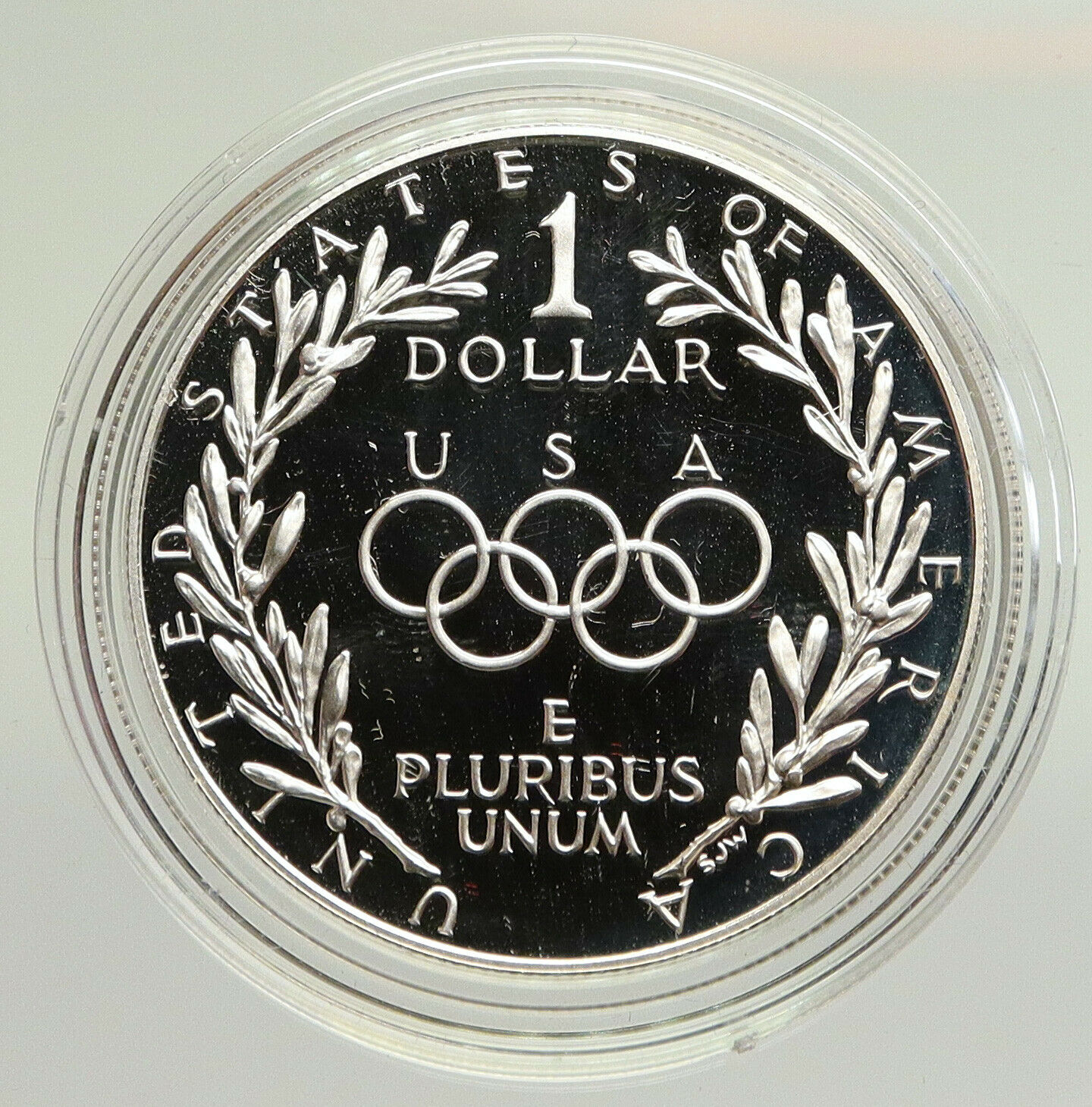 1988 S UNITED STATES US Olympics Seoul Korea OLD Proof SILVER Dollar Coin i94815