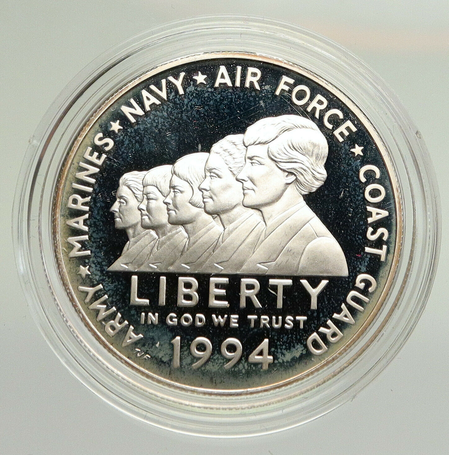 1994 P USA United States WOMEN in MILIITARY ARMY NAVY Proof Silver $ Coin i94809