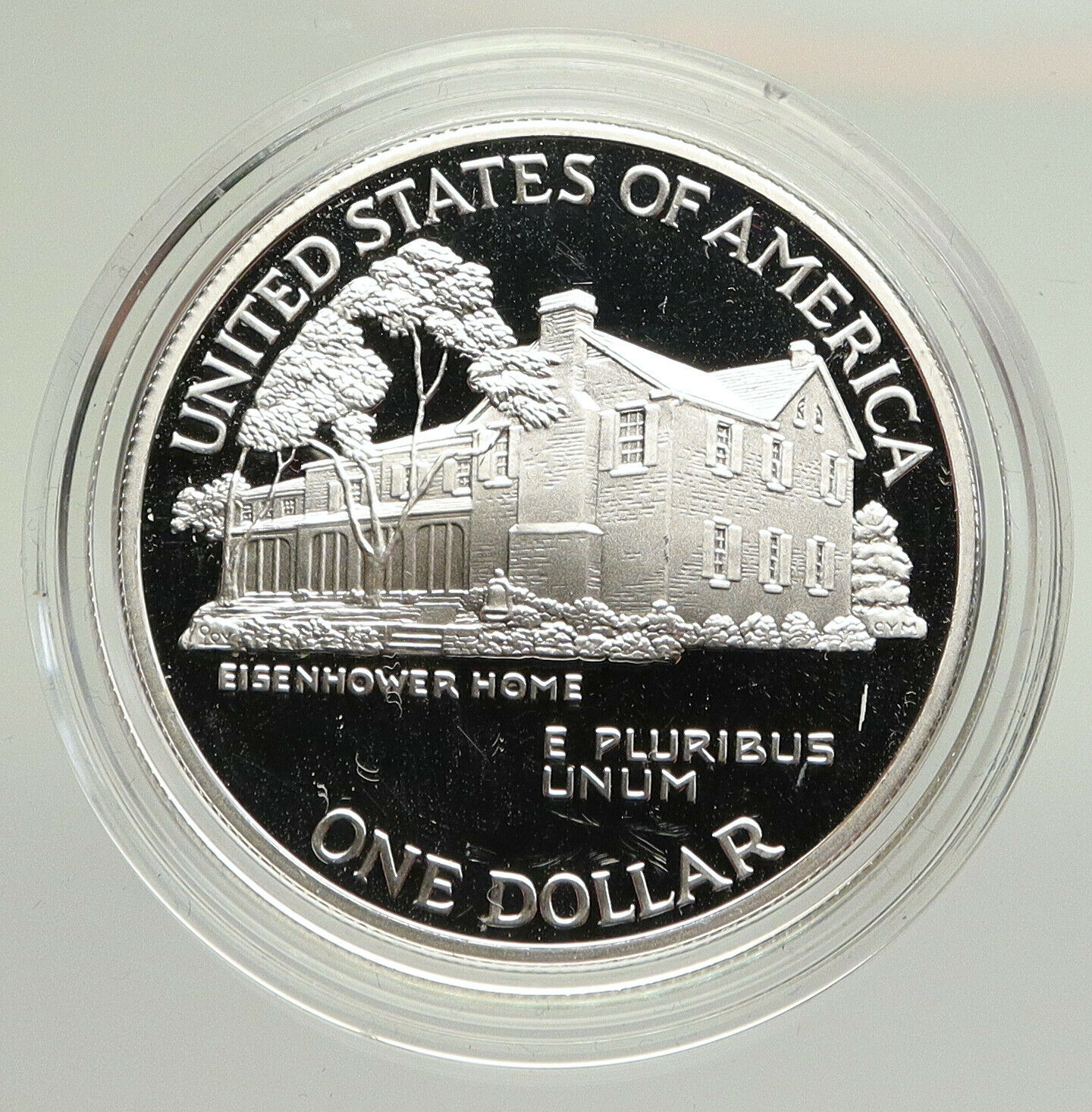 1990 P UNITED STATES USA General President EISENHOWER Proof Silver $ Coin i94811