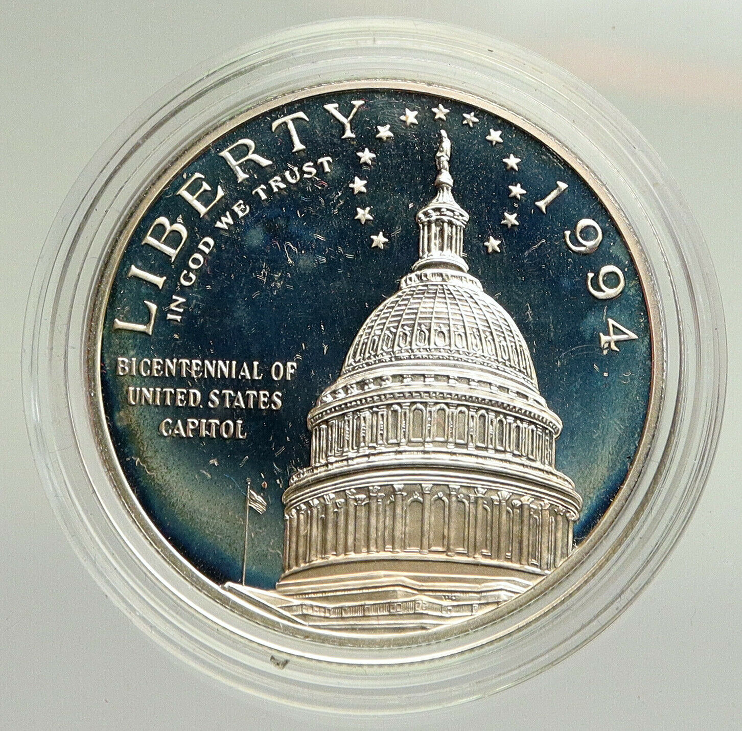 1994 United States Washington DC US Capitol 200Y Proof Silver Dollar Coin i94791