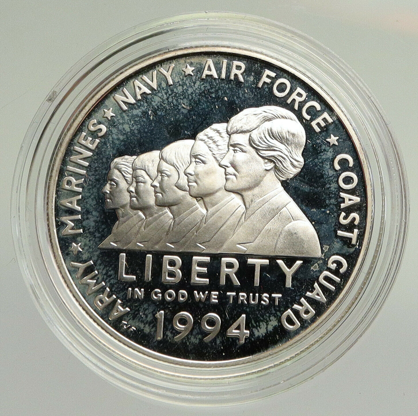 1994 P USA United States WOMEN in MILIITARY ARMY NAVY Proof Silver $ Coin i94799