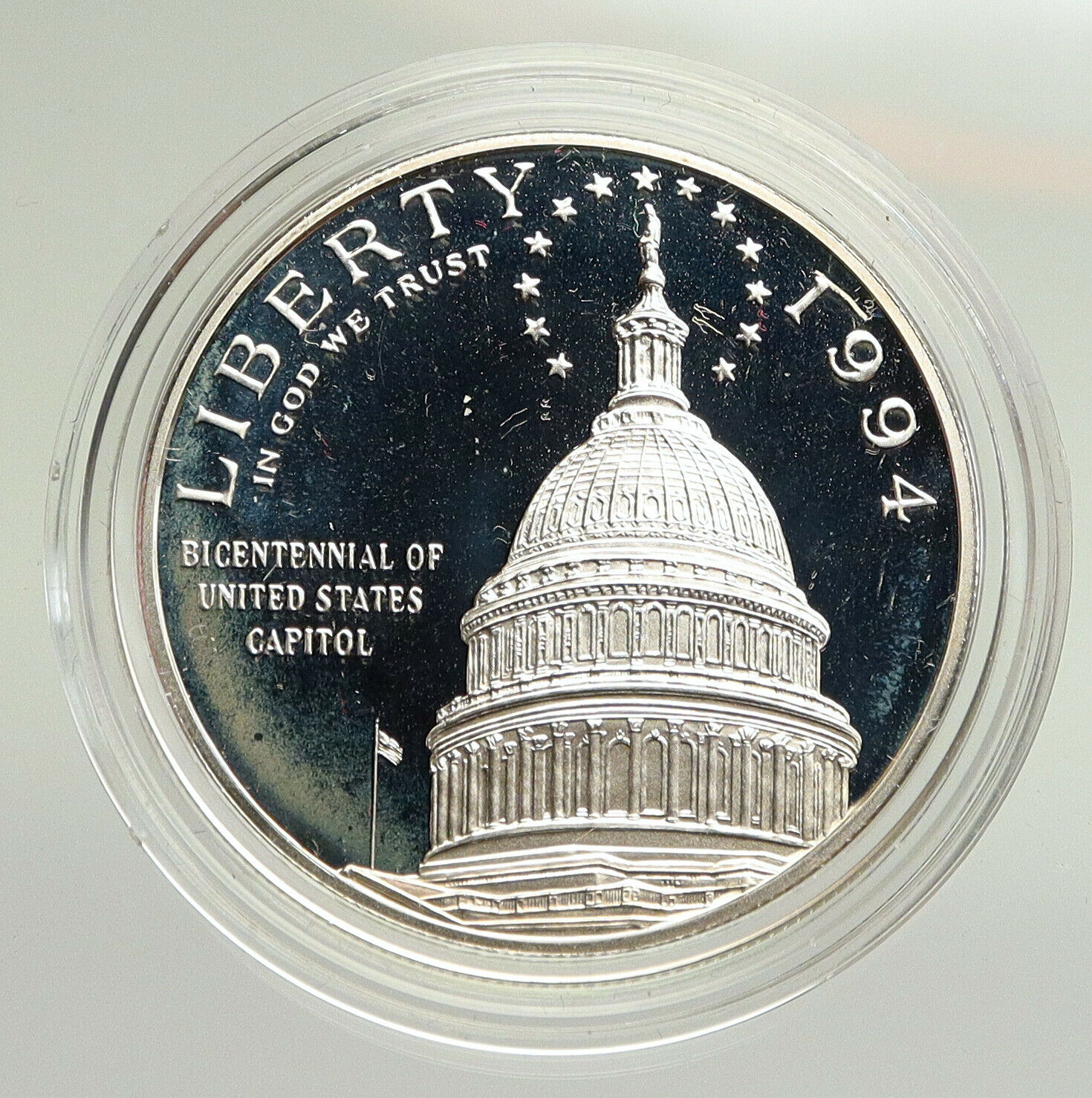 1994 United States Washington DC US Capitol 200Y Proof Silver Dollar Coin i94794