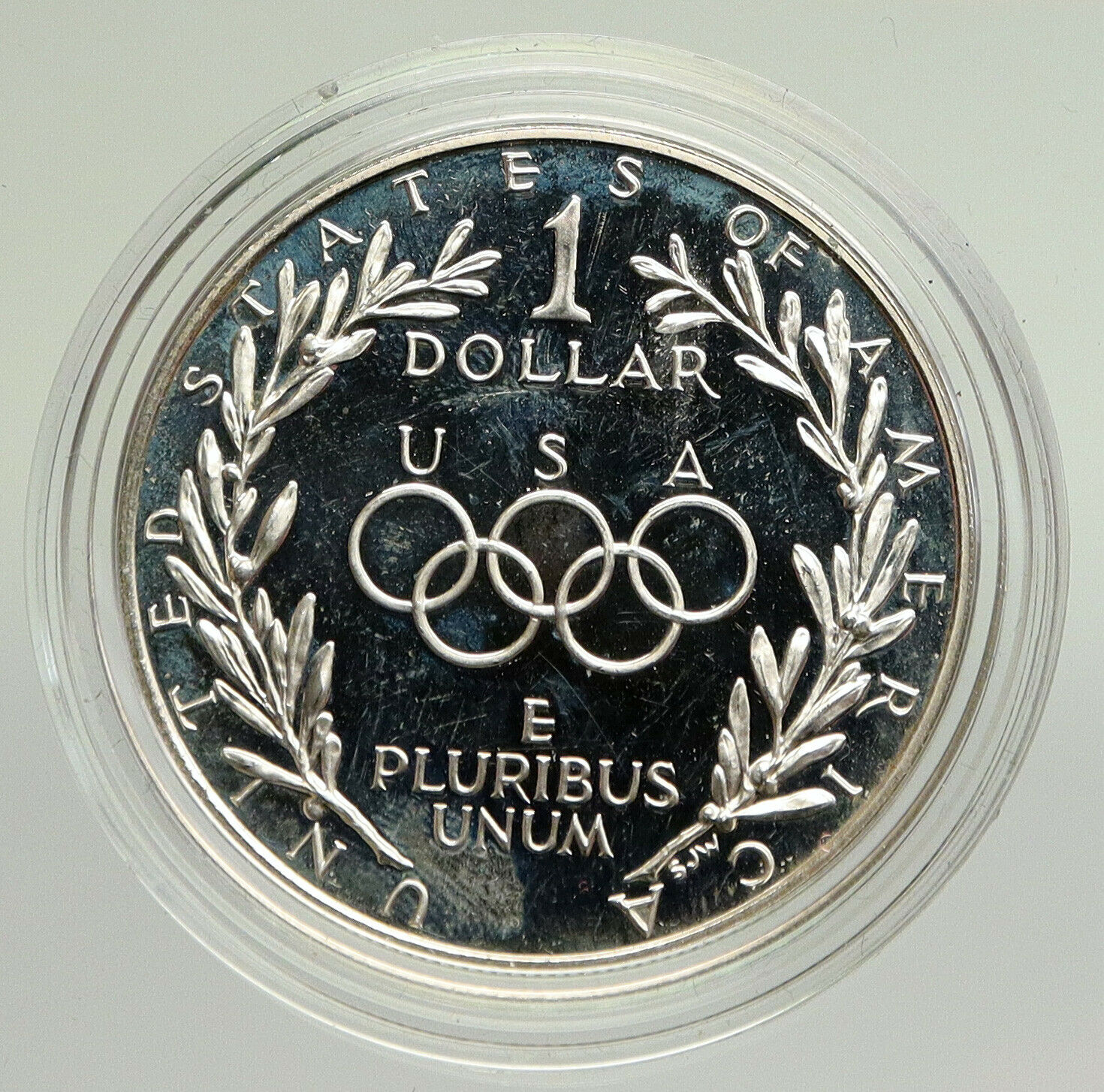 1988 S UNITED STATES US Olympics Seoul Korea OLD Proof SILVER Dollar Coin i94806