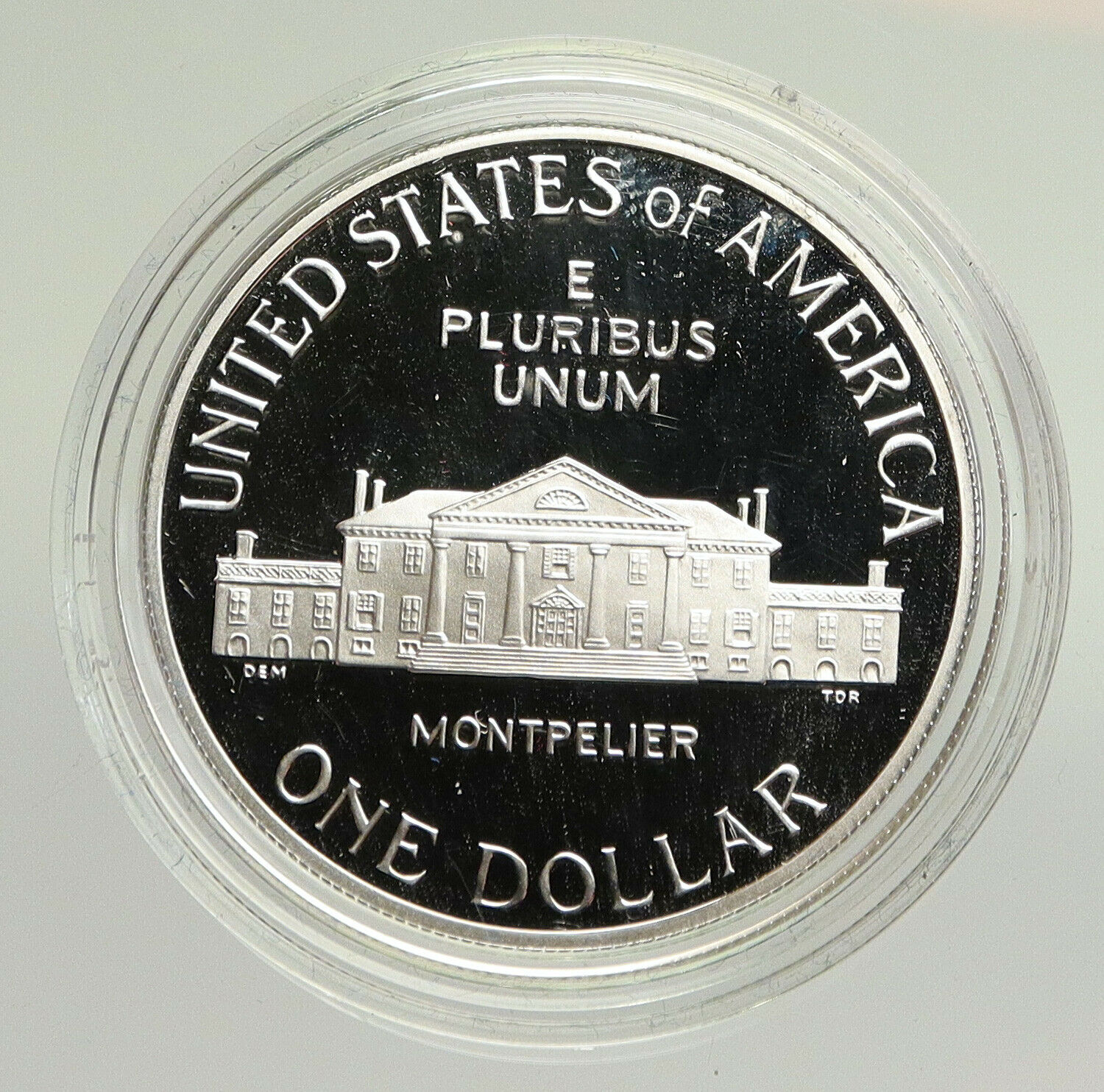 1993 USA United States JAMES MADISON Montpelier Proof Silver Dollar Coin i94792