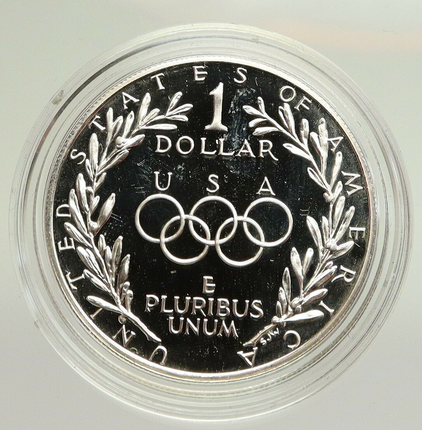 1988 S UNITED STATES US Olympics Seoul Korea OLD Proof SILVER Dollar Coin i94832