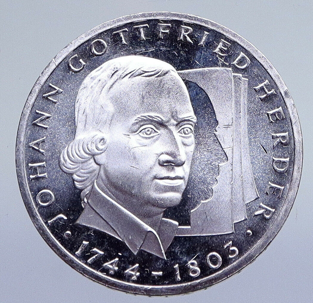 1994 G Germany JOHANN GOTTFRIED HERDER Vintage Proof Silver 10 Mark Coin i94852