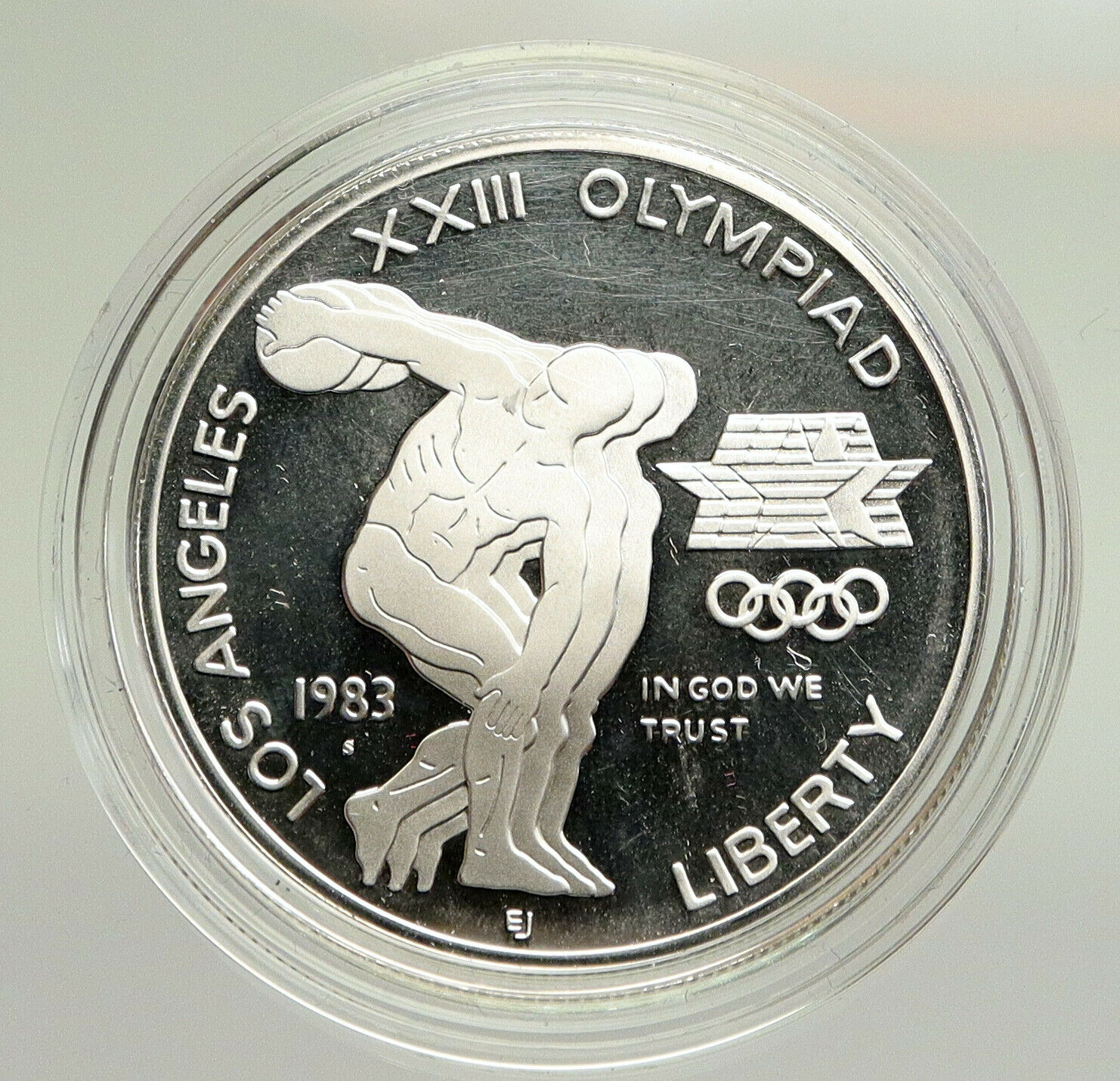 1983 S UNITED STATES Los Angeles 23rd Olympics Proof Silver Dollar Coin i94829