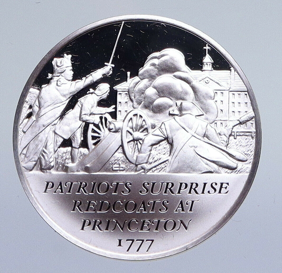 1970 United States REVOLUTION - PATRIOTS WIN PRINCETON Proof Silver Medal i94873