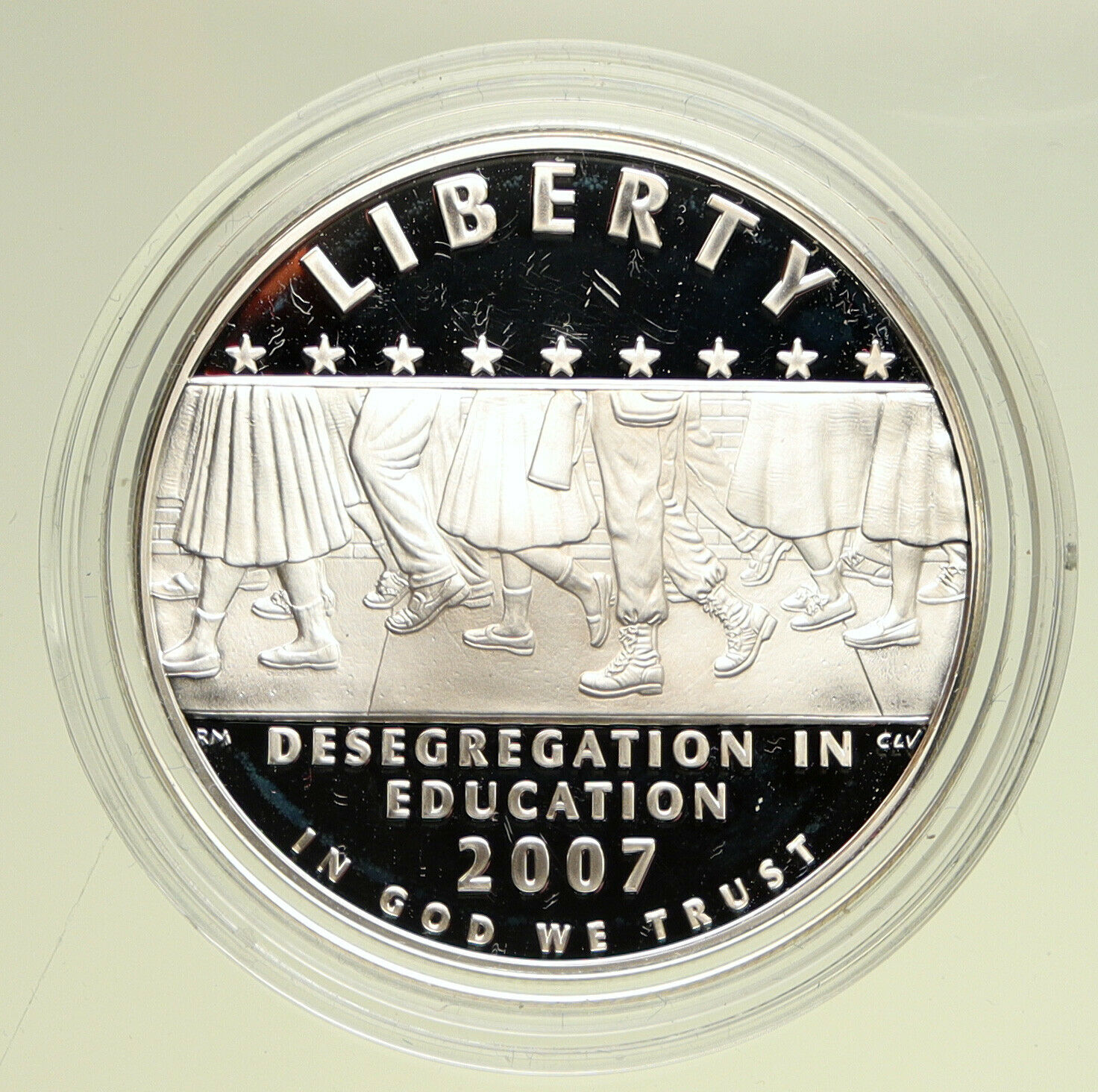 2007 P UNITED STATES Little Rock Desegregation Proof Silver Dollar Coin i95099