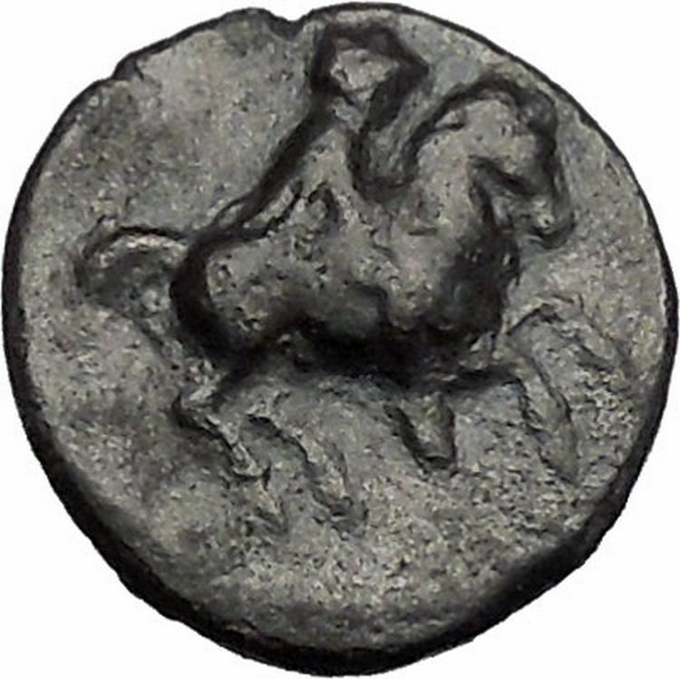 KRANNON in THESSALY 350BC Horseman Bull Authentic Ancient Greek Coin i49158