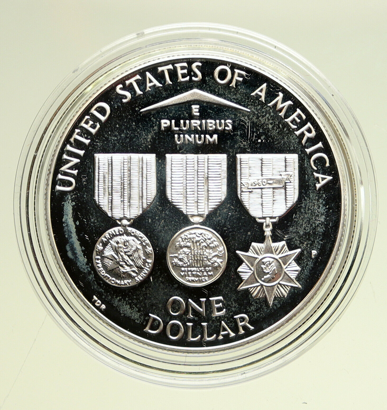 1994 P United States VIETNAM VETERANS MEMORIAL Proof Silver Dollar Coin i95084