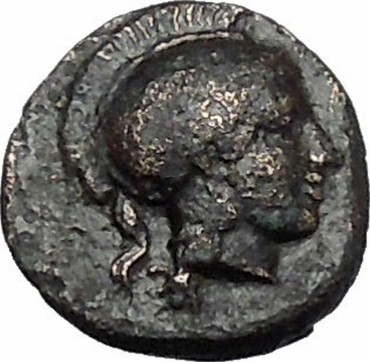 PHARSALOS in THESSALY 400BC Athena Horse Authentic Ancient Greek Coin i49214