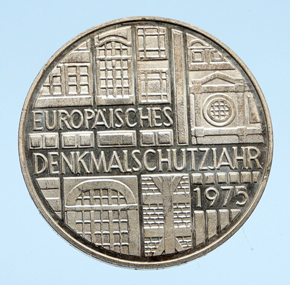 1975F Germany European Historic Monuments Proof Silver 5 Mark German Coin i94531