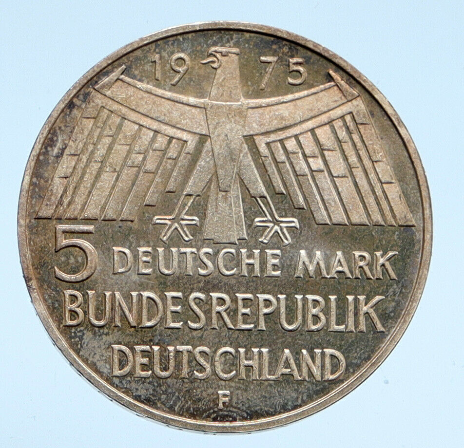 1975F Germany European Historic Monuments Proof Silver 5 Mark German Coin i94531