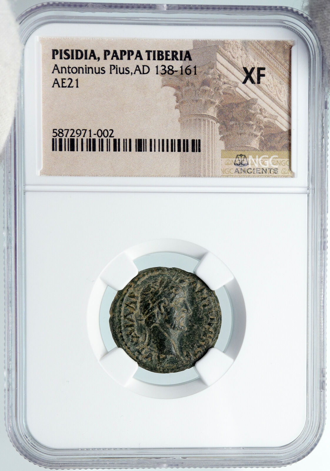 ANTONINUS PIUS Rome ANTIQUE Ancient ANTIQUE Old Roman Coin MOON MEN NGC i88352