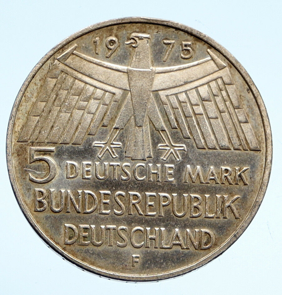 1975F Germany European Historic Monuments Proof Silver 5 Mark German Coin i94526