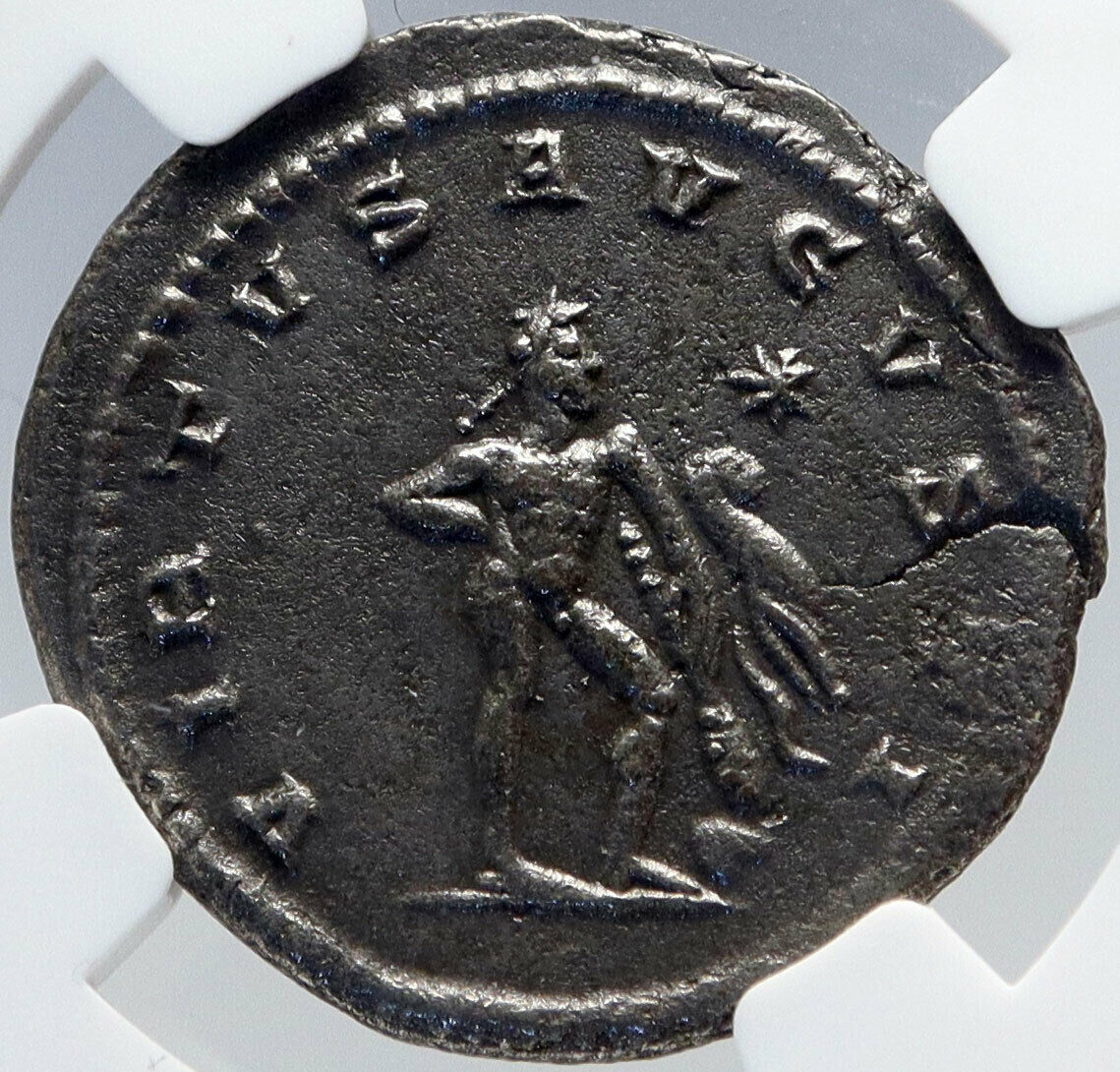 GALLIENUS Authentic Ancient 262AD Antioch Roman Coin FARNESE HERCULES NGC i82905