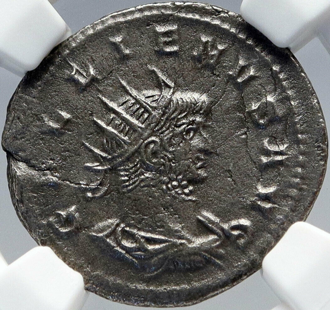 GALLIENUS Authentic Ancient 262AD Antioch Roman Coin FARNESE HERCULES NGC i82905