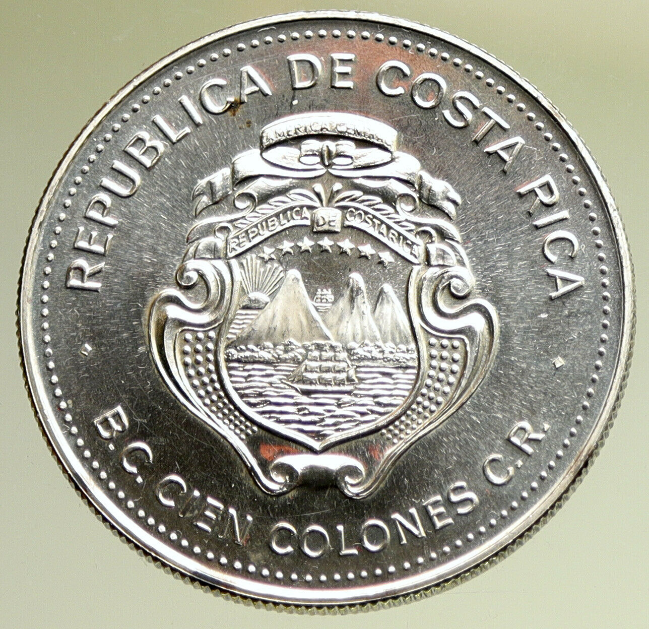 1979 COSTA RICA Year of the Child UNESCO VINTAGE Silver 100 Colones Coin i95234