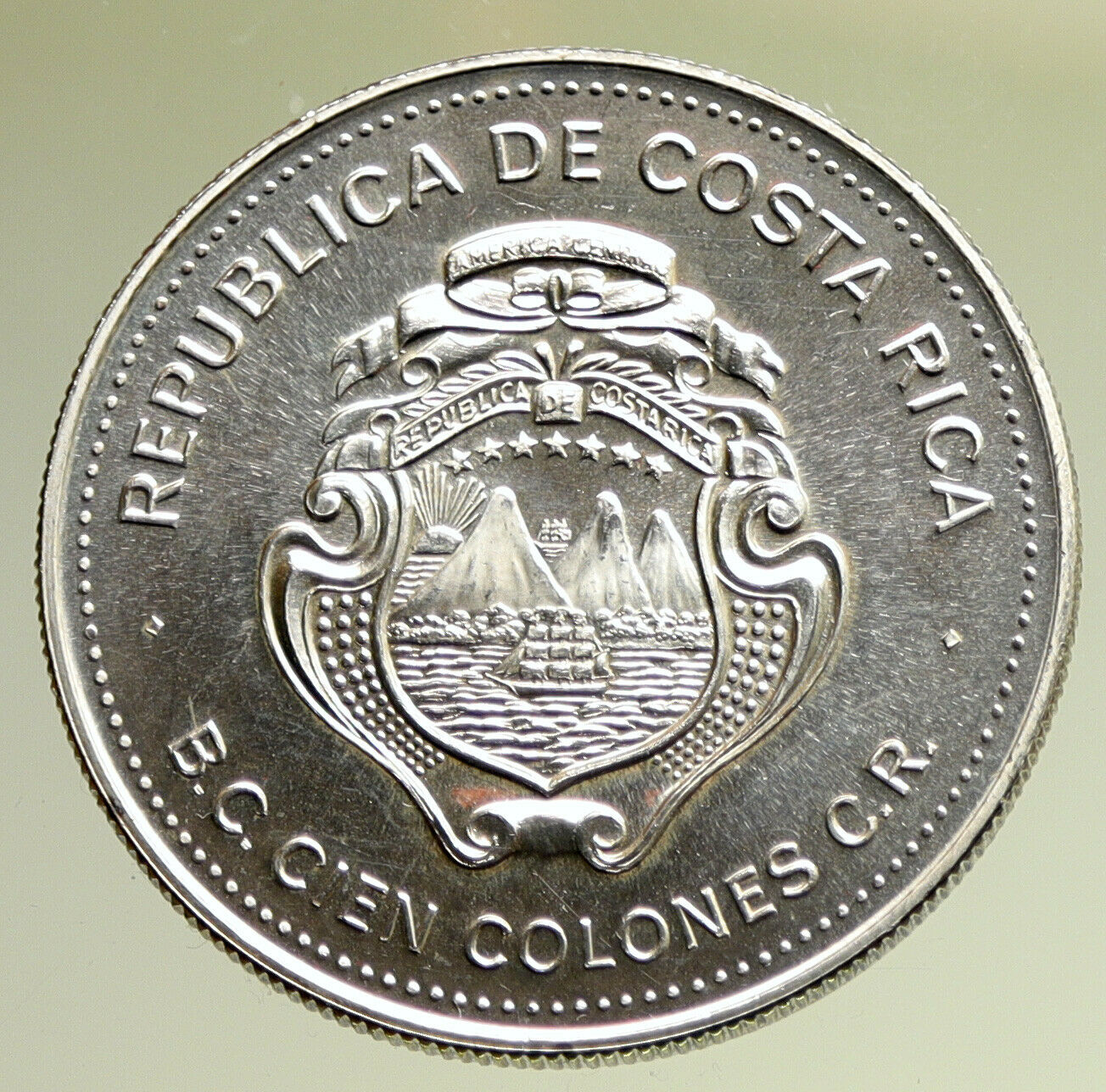 1979 COSTA RICA Year of the Child UNESCO VINTAGE Silver 100 Colones Coin i95232