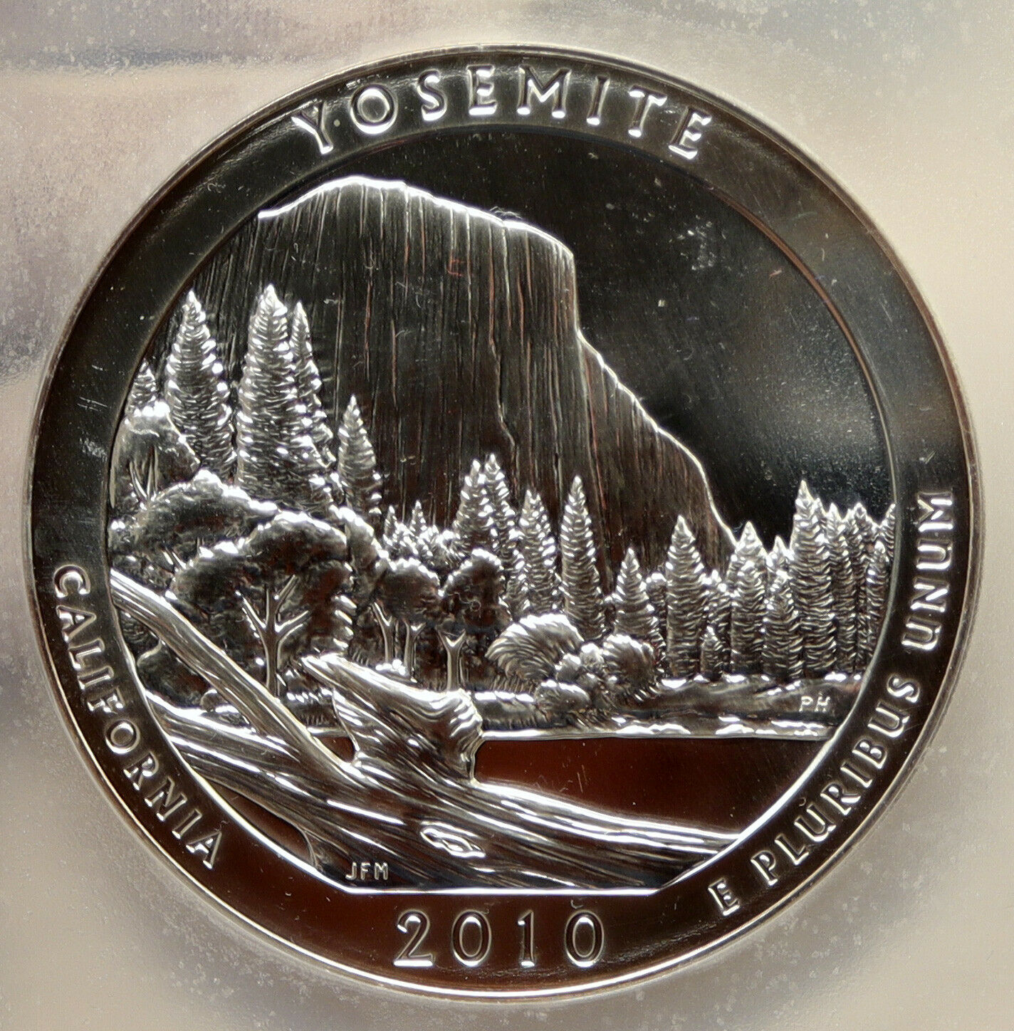 2010 UNITED STATES YOSEMITE CALIFORNIA 5OZ Prooflike Silver 25C Coin PCGS i95253