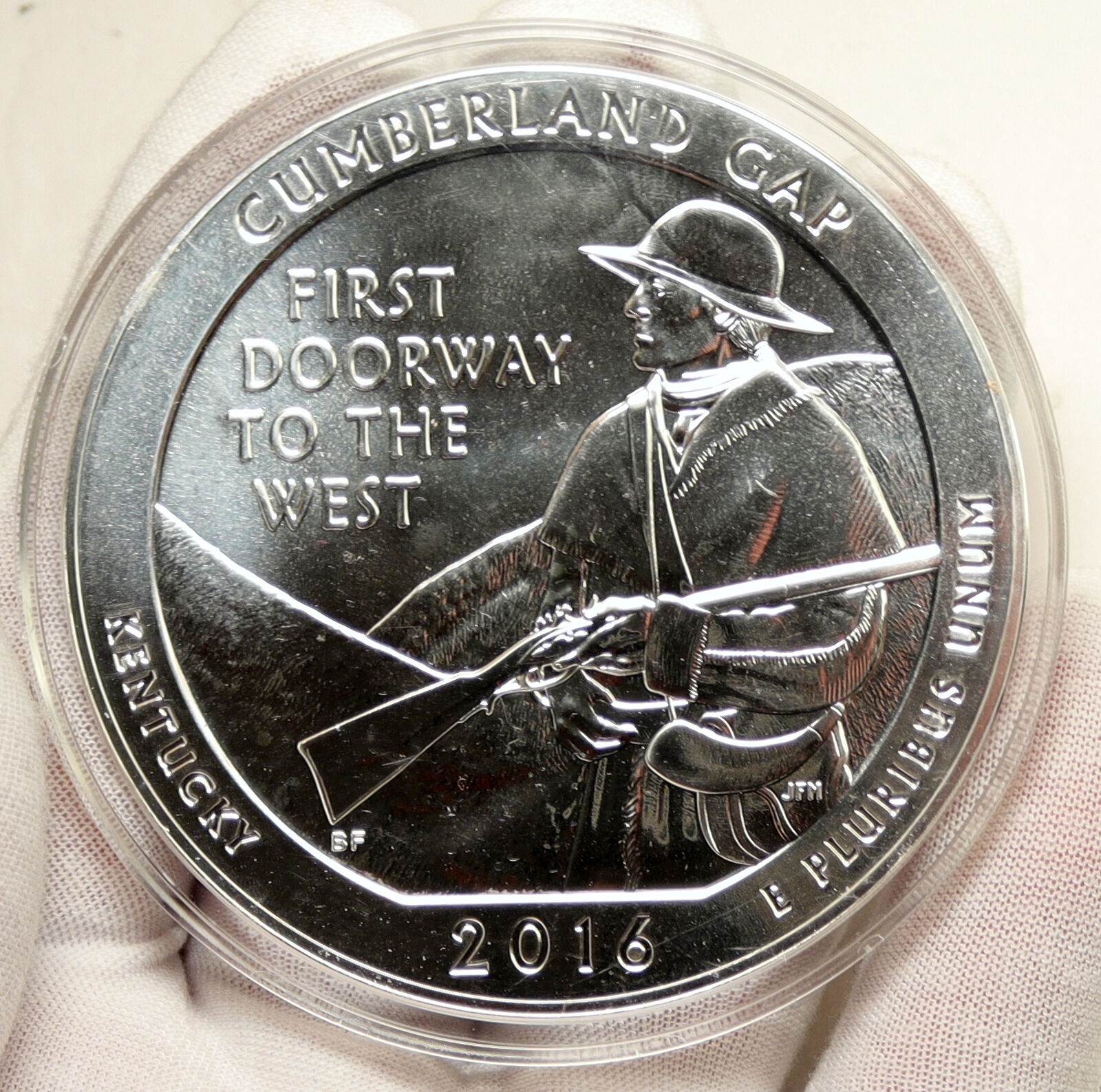 2014 UNITED STATES Kentucky CUMBERLAND CAP Doorway 5 OZ Silver 25C Medal i95259