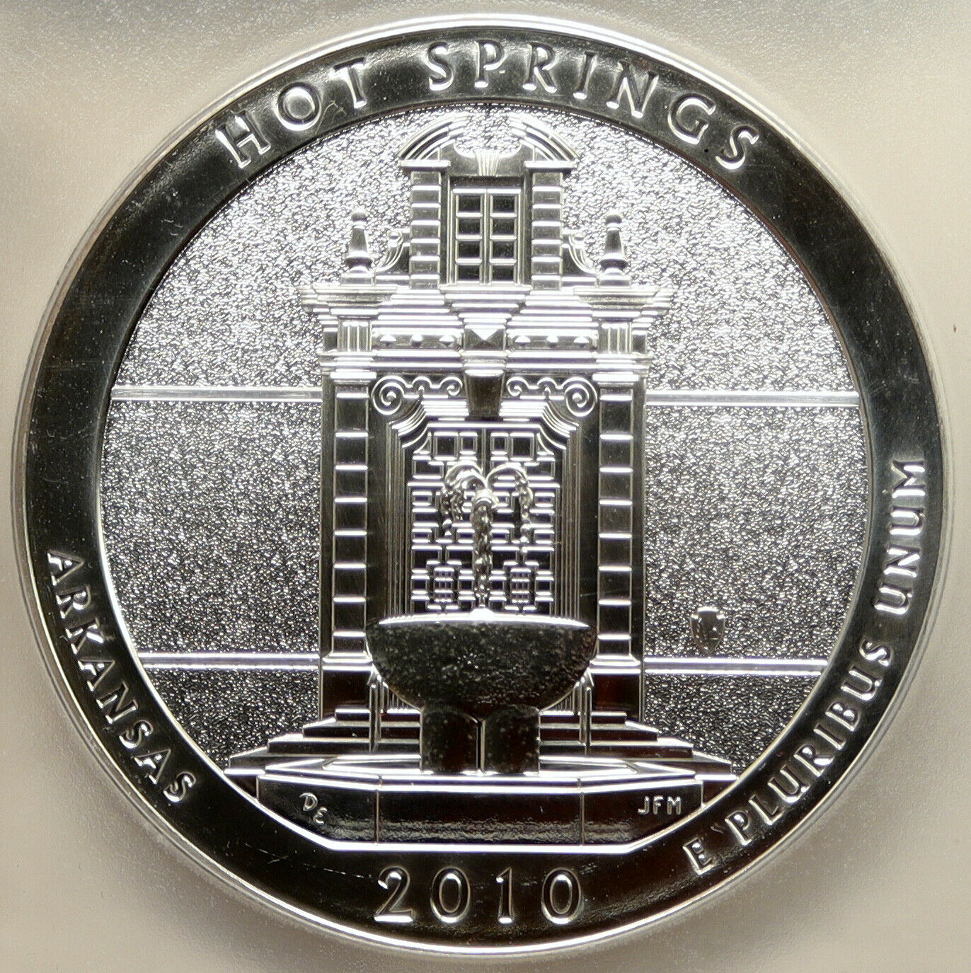 2010 UNITED STATES HOT SPRINGS ARKANSAS 5OZ Prooflike Silver 25 Coin PCGS i95254