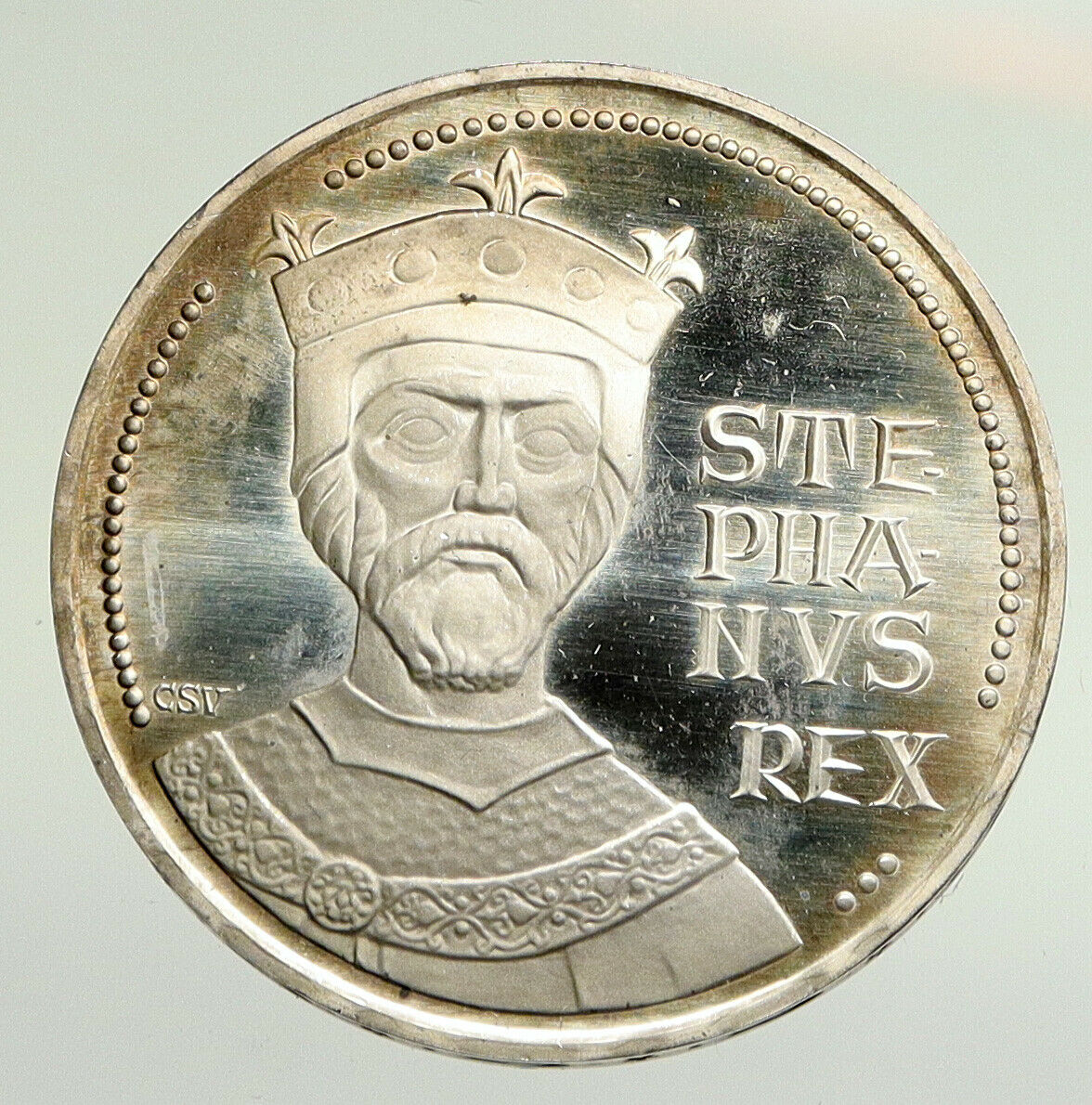 1972 HUNGARY Saint Stephen Old Proof Silver 100 Forint Hungarian Coin i94771