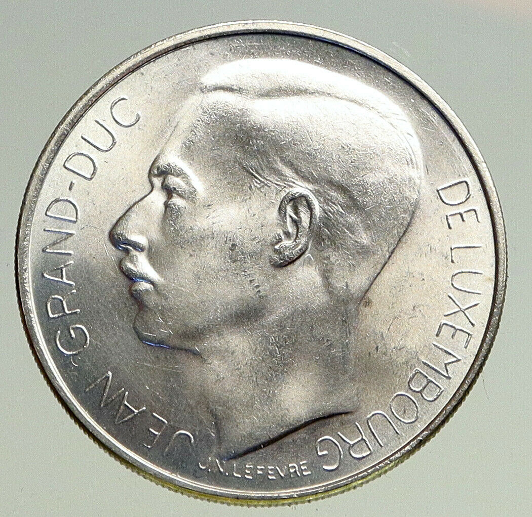 1964 LUXEMBOURG Duchess Charlotte John the Blind VINTAGE Silver 100F Coin i94743