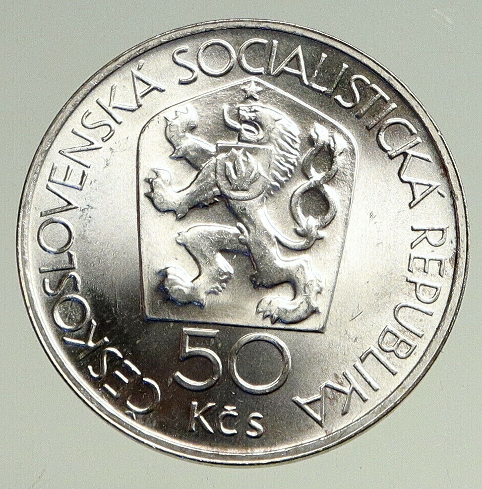 1978 CZECH REPUBLIC Czechoslovakia Kremnica Mint 650 Yr Old 50 Korun Coin i94754