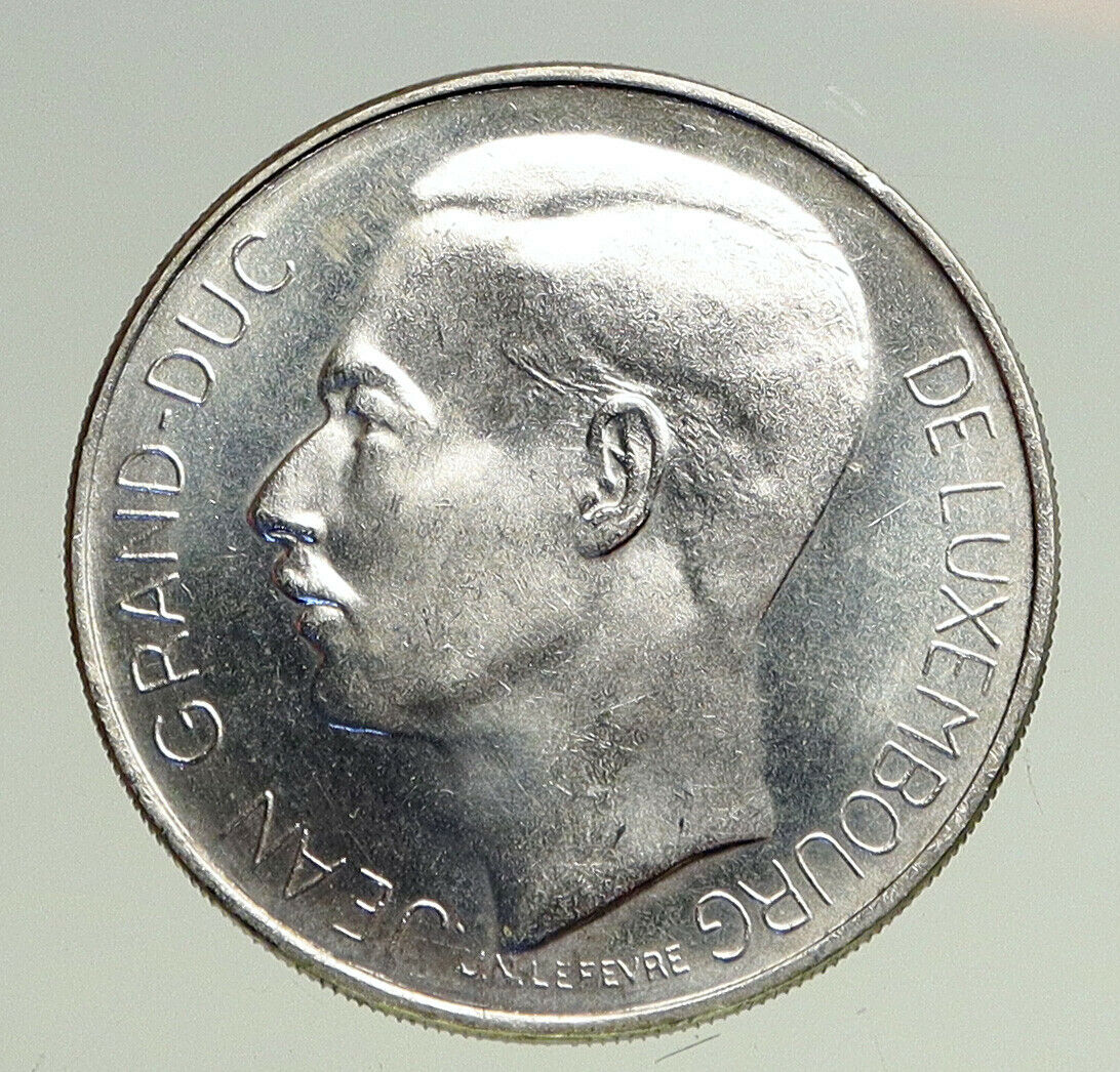 1964 LUXEMBOURG Duchess Charlotte John the Blind VINTAGE Silver 100F Coin i94753