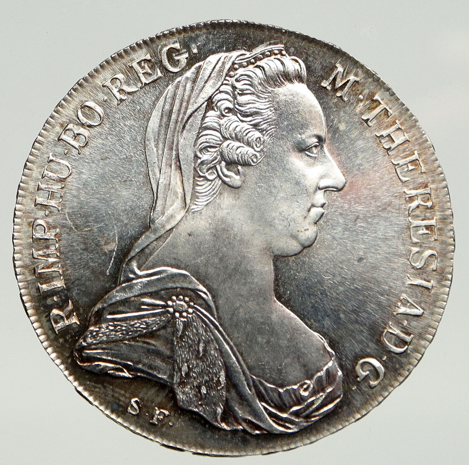 1781 - 2000 AUSTRIA Queen Maria Theresia Antique Silver 20 Kreuzer Coin i93295