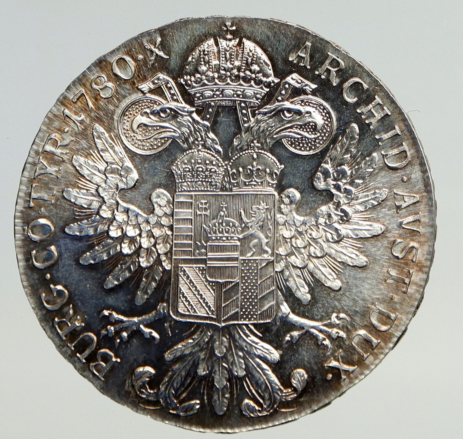 1781 - 2000 AUSTRIA Queen Maria Theresia Antique Silver 20 Kreuzer Coin i93295