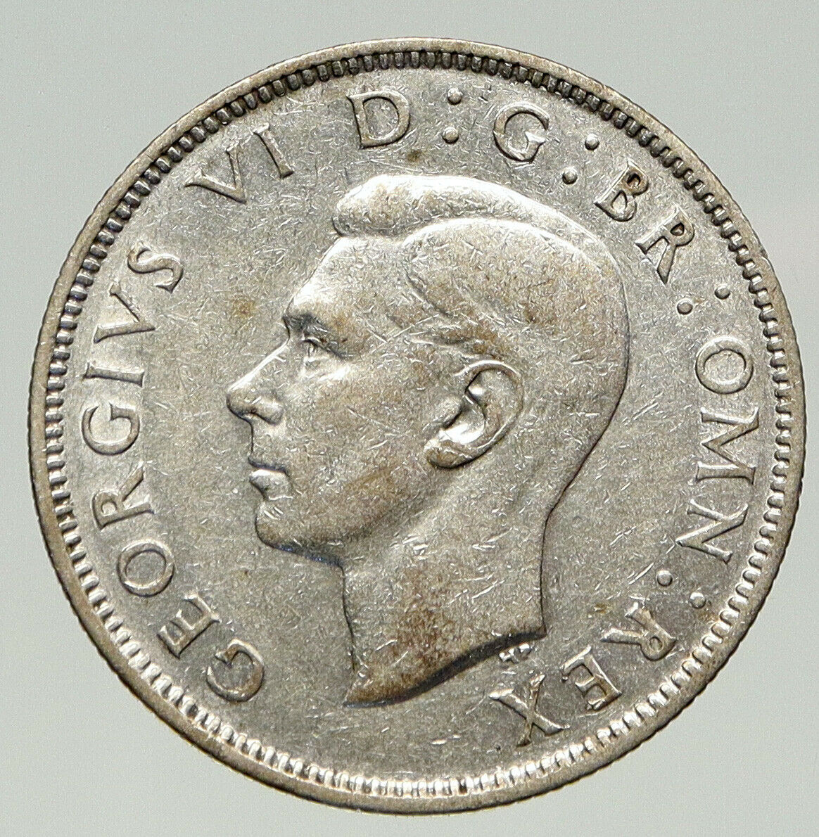 1944 United Kingdom UK Great Britain GEORGE VI Antique Silver Florin Coin i93263