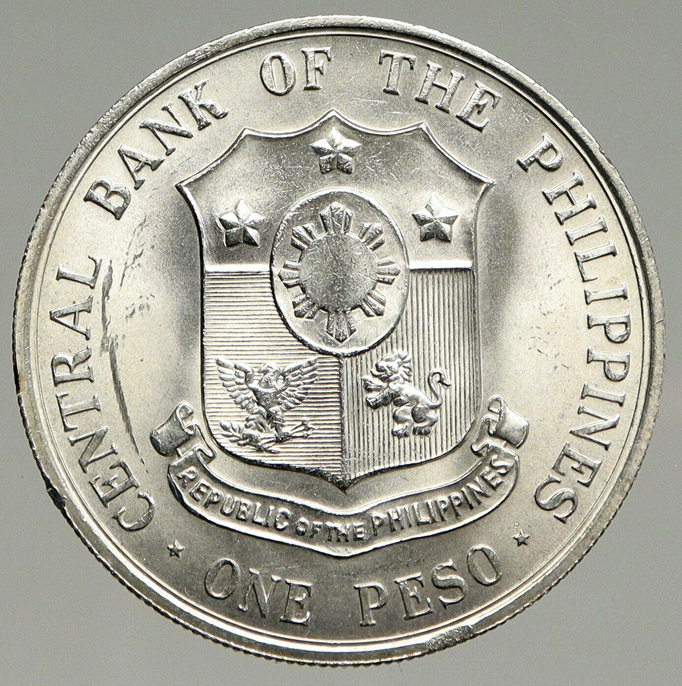 1964 PHILIPPINES Birth of HERO Apolinario Mabini Large 1 Peso SILVER Coin i94180