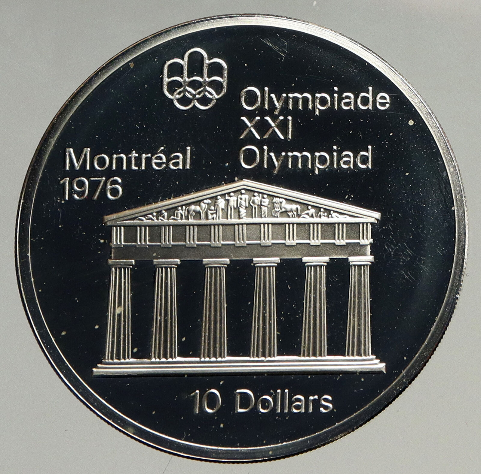 1974 CANADA Queen Elizabeth II Olympics Montreal Proof Silver $10 Coin i94178