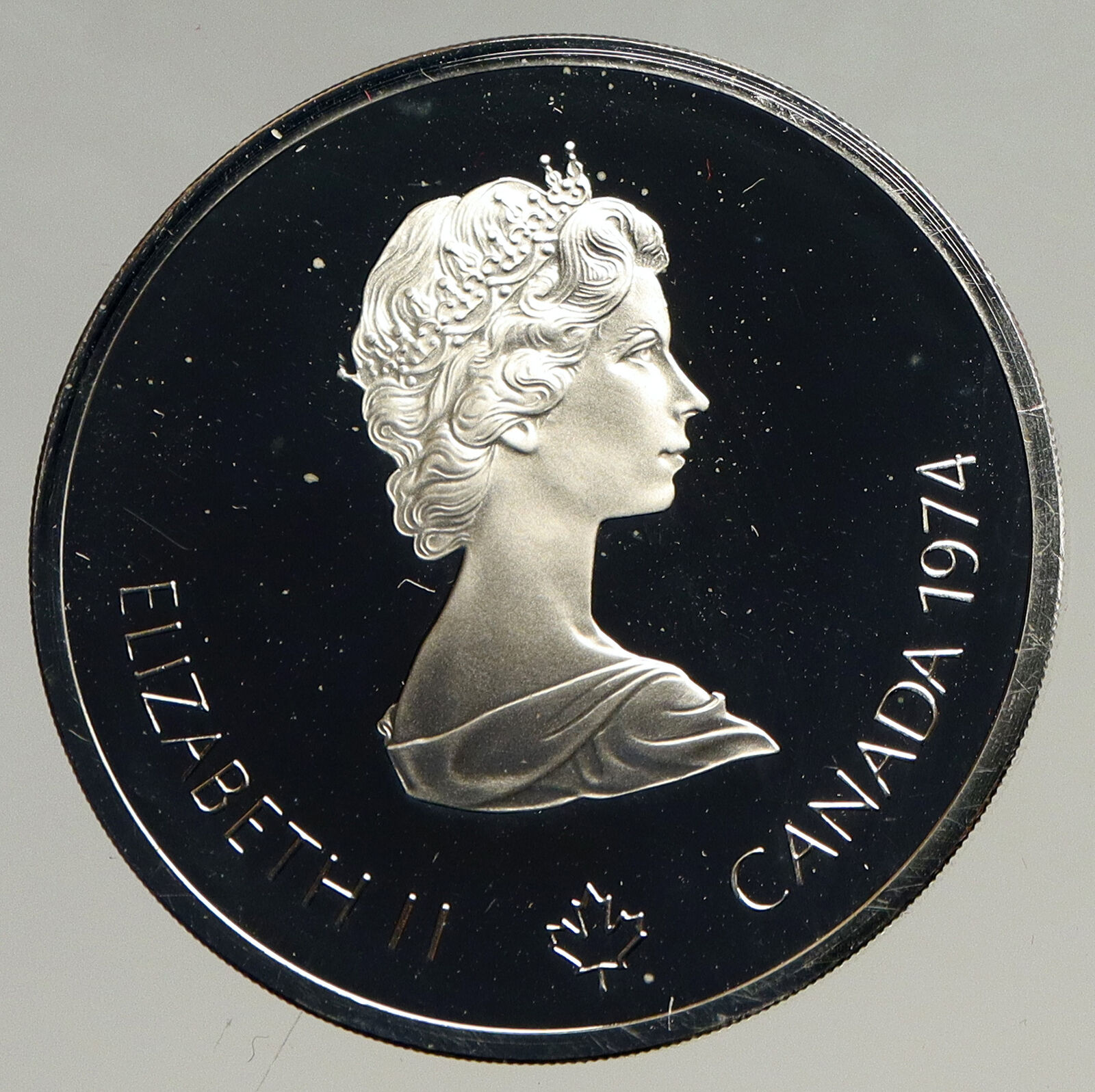 1974 CANADA Queen Elizabeth II Olympics Montreal Proof Silver $10 Coin i94178