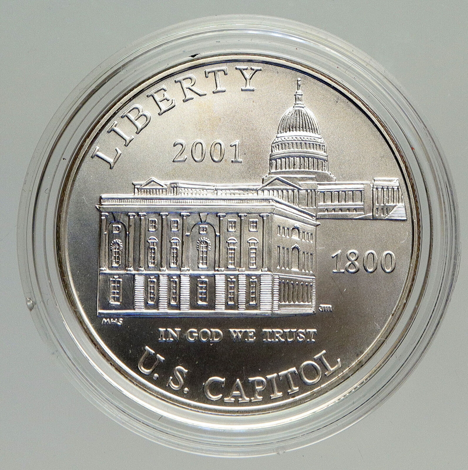 2001 United States Washington DC USA Capitol Building Silver Dollar Coin i94206