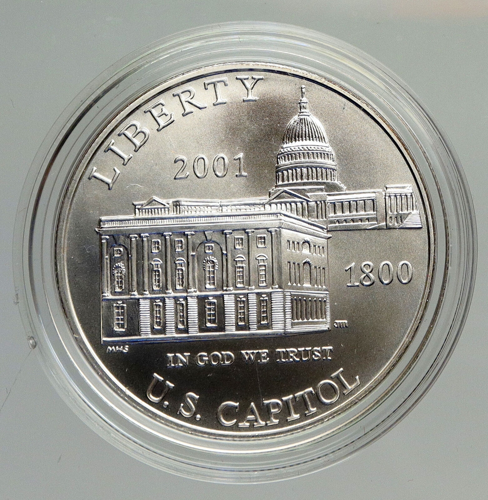 2001 United States Washington DC USA Capitol Building Silver Dollar Coin i94190