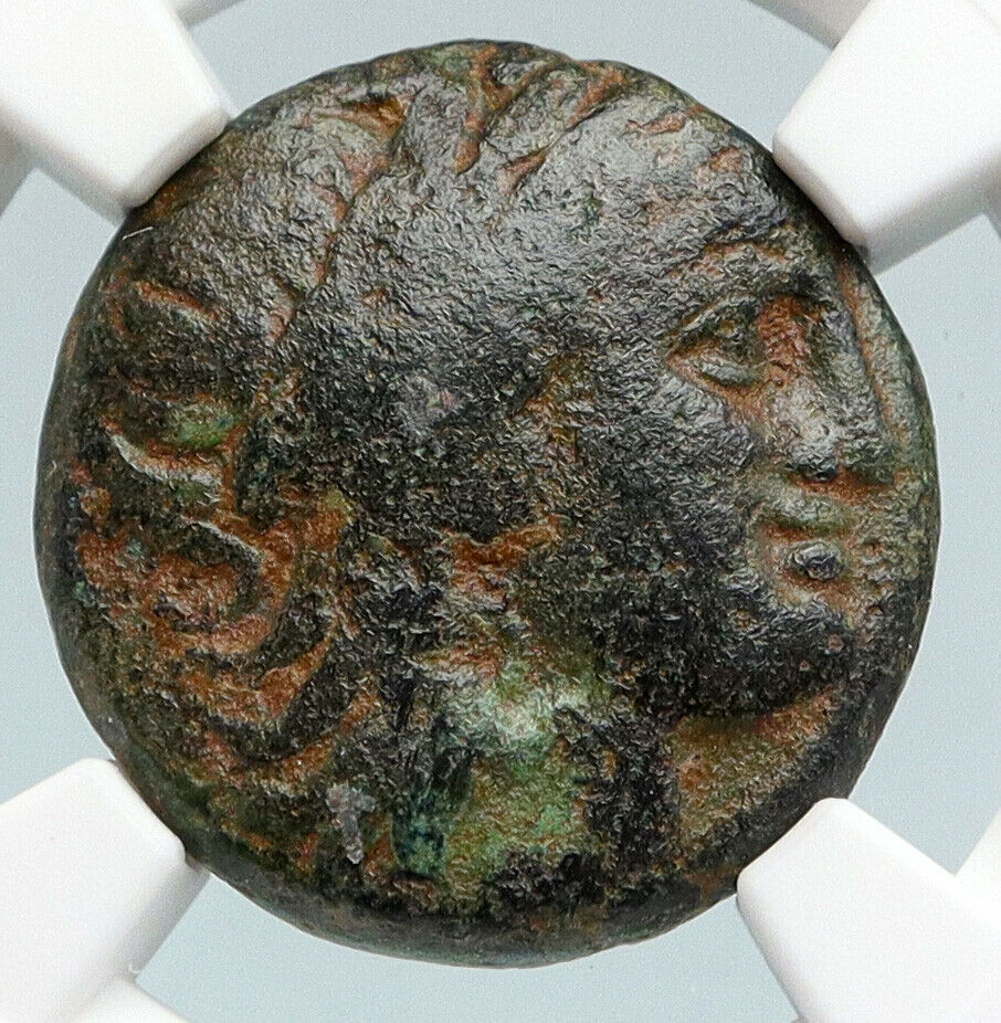 SELEUKOS I Nikator 300BC Authentic Ancient SELEUKID Greek Coin ATHENA NGC i89767