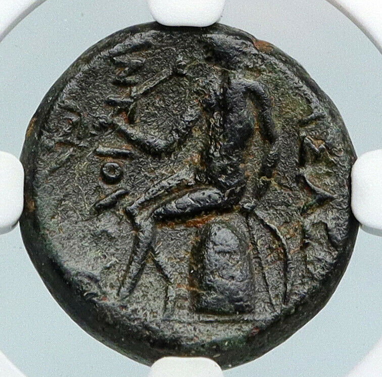 ANTIOCHOS I Soter 281BC Seleukid Authentic Ancient Greek Coin Apollo NGC i89765