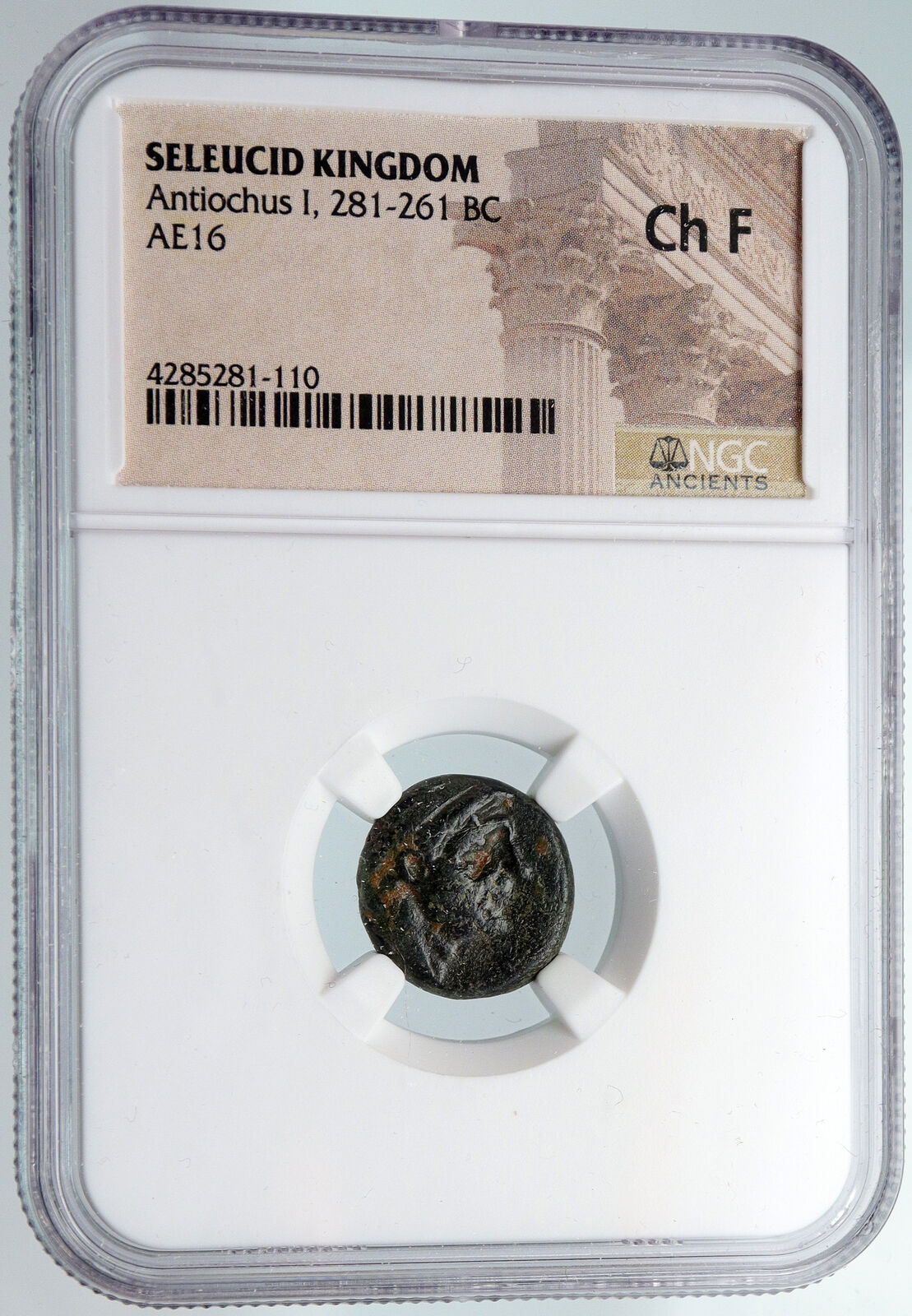 ANTIOCHOS I Soter 281BC Seleukid Authentic Ancient Greek Coin Apollo NGC i89765