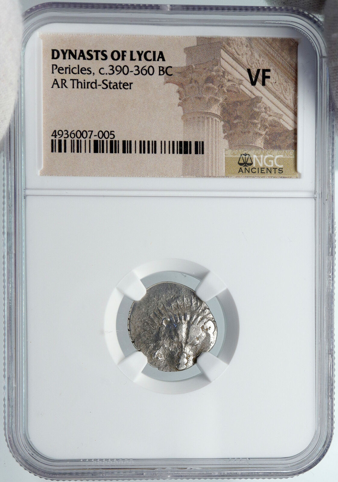 Dynasts of Lycia PERIKLES Ancient Silver Greek Coin LION TRISKELES NGC i88714