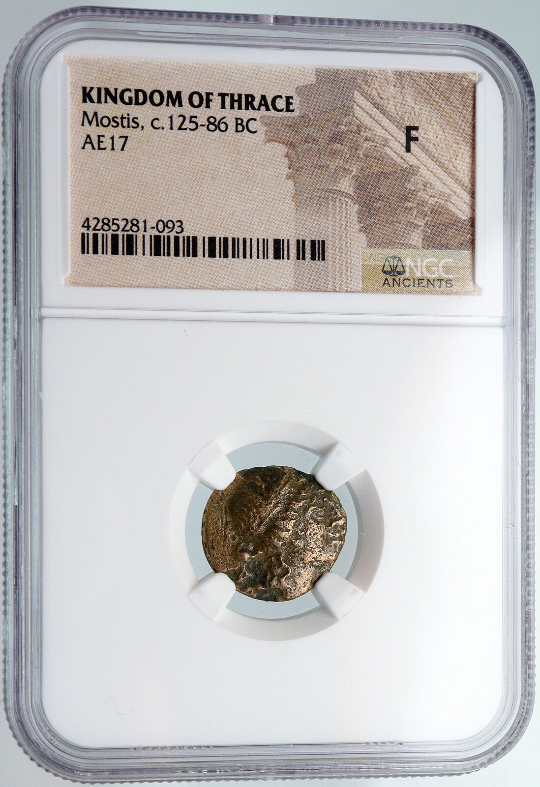 MOSTIS MOSTIDOS Rare R3 Ancient THRACE King 139BC Greek Coin APOLLO NGC i89761