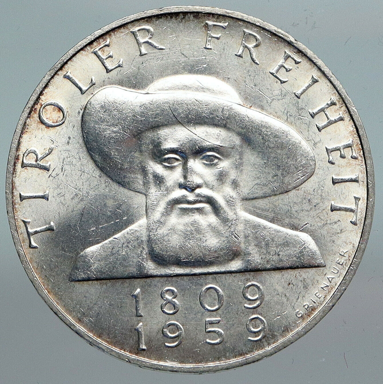 1959 AUSTRIA Tiroler Freiheit Liberation VINTAGE Silver 50 Shilling Coin i90131