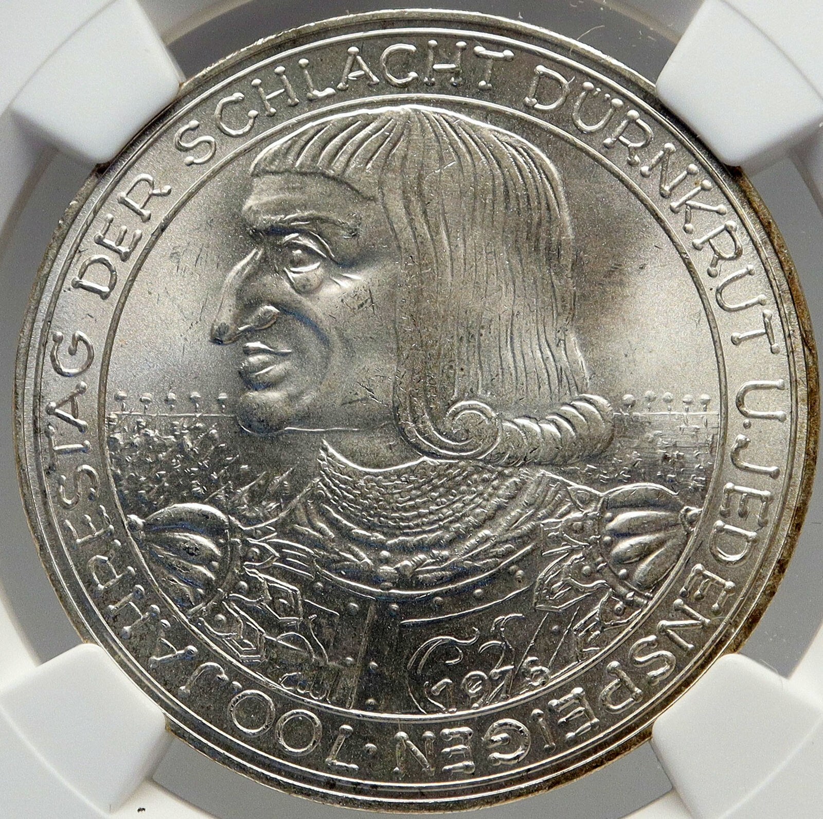 1978 AUSTRIA Rudolph 700Y War Durnkrut Jedenspeigen Silver 100 S NGC Coin i82952